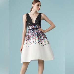 Carolina Herrera Sequin Cocktail Dress